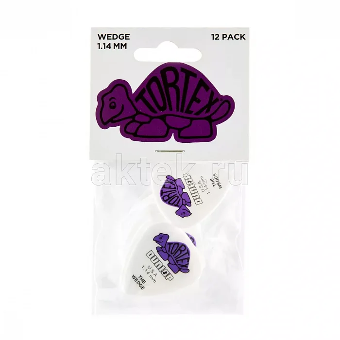 Dunlop 424P114 Tortex Wedge 12Pack медиаторы, 1,14 мм, 12 шт 4