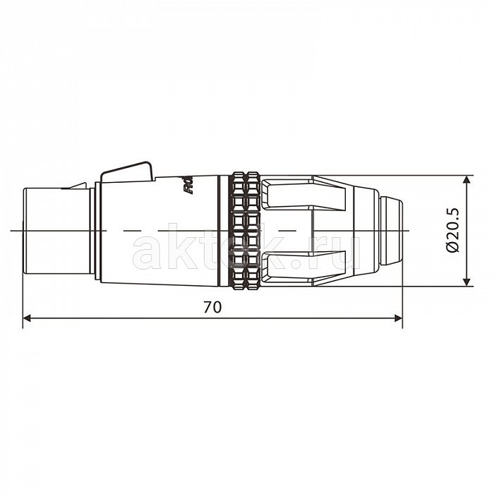 ROXTONE RX3FWP-BG разъём XLR, чёрный, гнездо, IP66 5