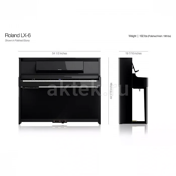 Roland LX-6-DR KSL-6-DR цифровое пианино, 88 клавиш, молоточковая механика 7