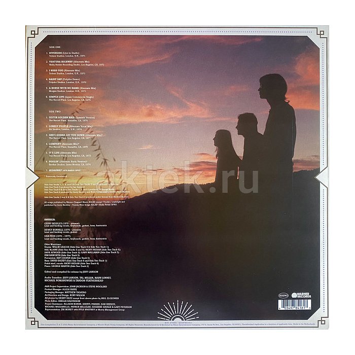 Виниловая пластинка AMERICA - ALTERNATES & RARITIES 180 GRAM GREEN VINYL 12" 2