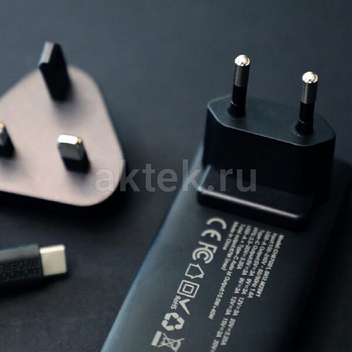 Defunc MONDO Black дорожное зарядное устройство USB-C67Вт USB-A45Вт 5