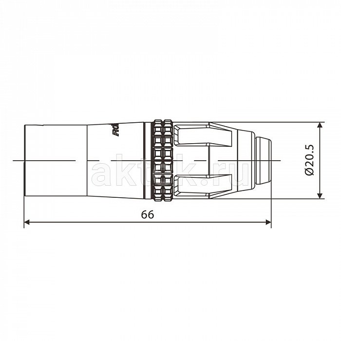 ROXTONE RX3MWP-NG разъём XLR, серебристый, штекер, IP66 6