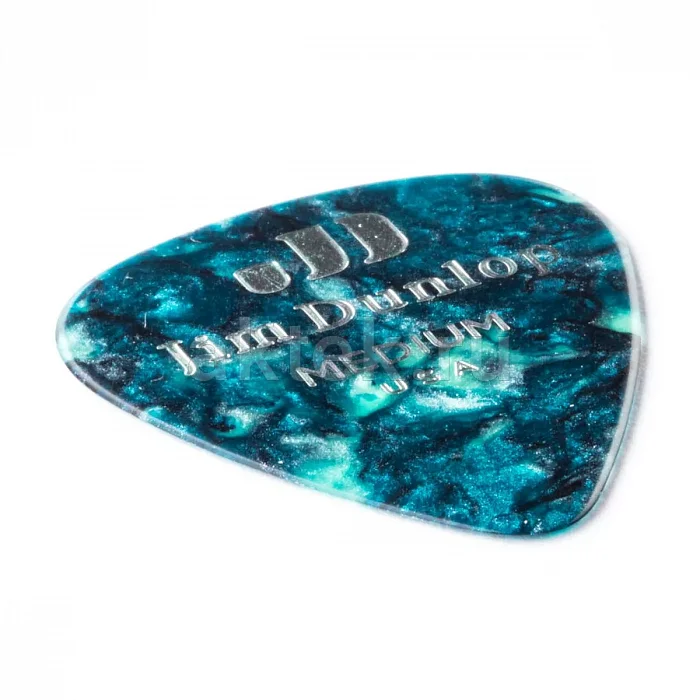 Dunlop 483P11MD Celluloid Turquoise Pearloid Medium медиаторы, целлулоид, 12 шт 2