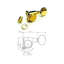Gotoh SG381-07-G-(L6) герметичные гитарные колки, 6 слева, Schaller