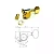 Gotoh SG381-07-G-(L6) герметичные гитарные колки, 6 слева, Schaller