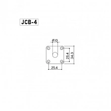 Gotoh JCB-4-C площадка гитарного разъёма, 4 винта, хромированная 2