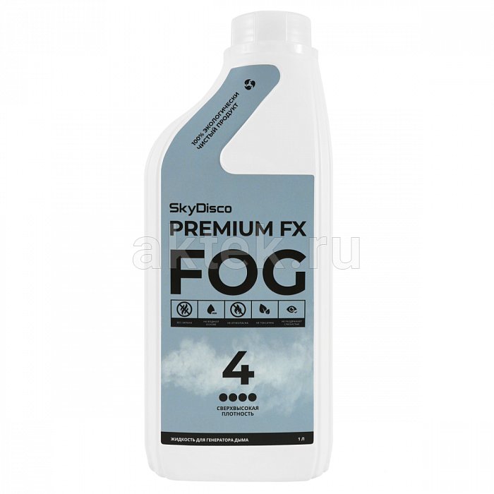 Жидкость для дым машины SkyDisco Premium FX FOG 4 максимальной плотности, 1л Без запаха