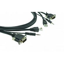 Kramer C-GMAC/GMAC-3 комбинированный Micro-VGA-M+аудио+RJ45–VGA-M+аудио+RJ45-кабель 0.9м