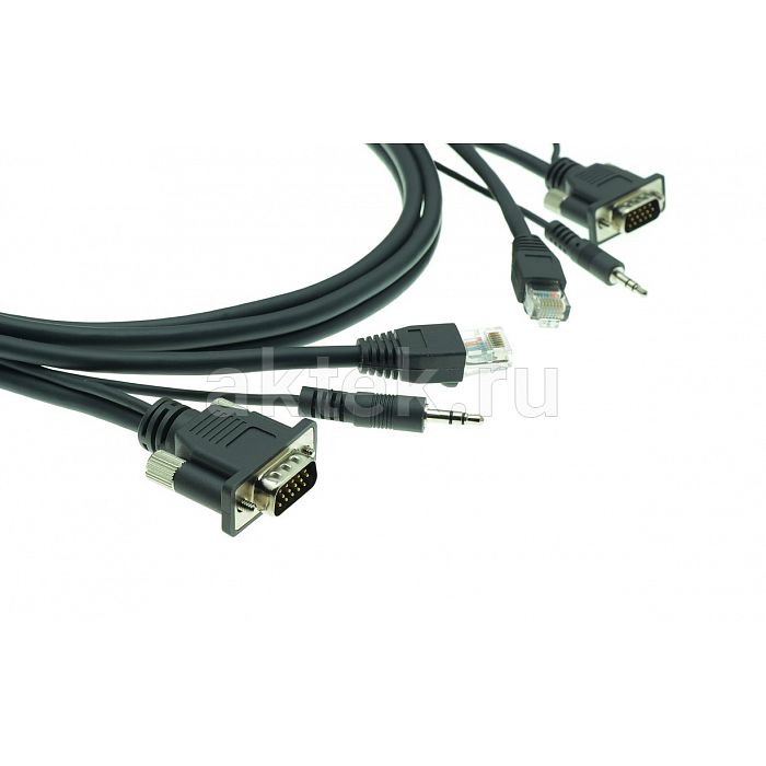 Kramer C-GMAC/GMAC-3 комбинированный Micro-VGA-M+аудио+RJ45–VGA-M+аудио+RJ45-кабель 0.9м