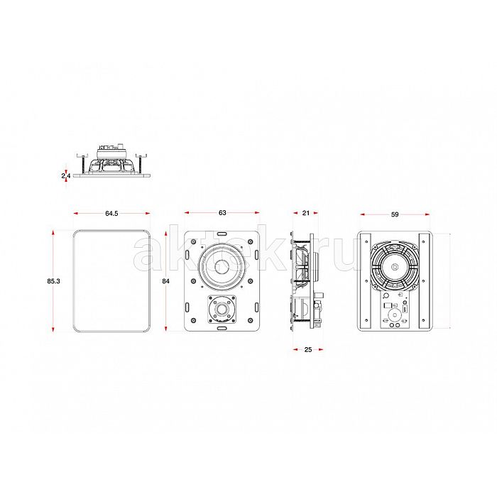 M&K Sound IW95 White пассивная встраиваемая АС 6,5″ 300Вт 2