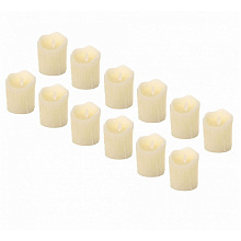 Светодиодные свечи набор 12шт. Candle LED Tongue слоновая кость