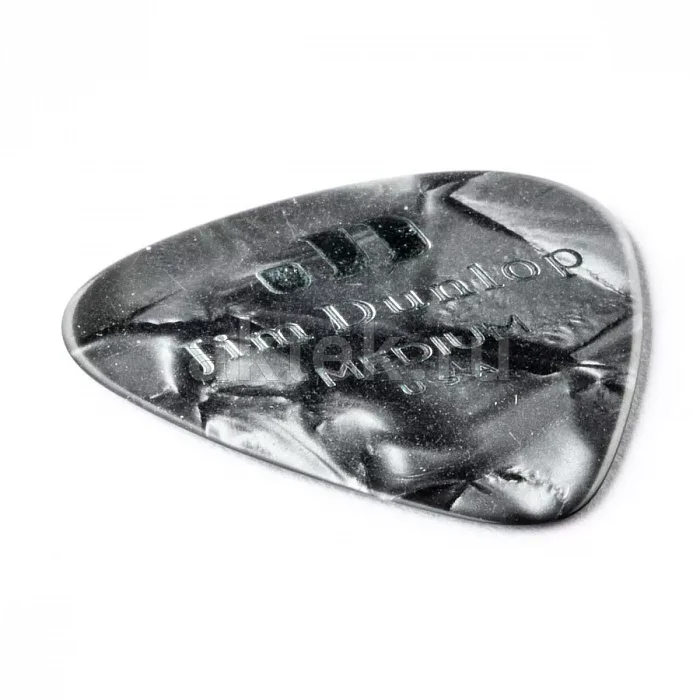 Dunlop 483P02MD Celluloid Black Pearloid Medium медиаторы, целлулоид, 12 шт 2