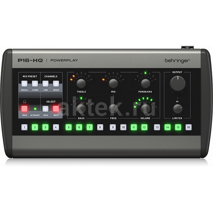 Behringer P16-HQ 16-канальный микшер для систем персонального 3