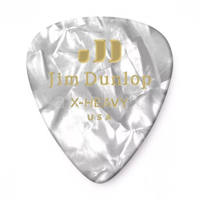 Dunlop 483P04XH Celluloid White Pearloid Extra медиаторы, целлулоид, extra heavy