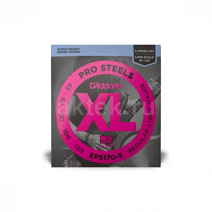 D'Addario EPS170-5 комплект струн, 5 струн, калибр 45-130, Regular Light