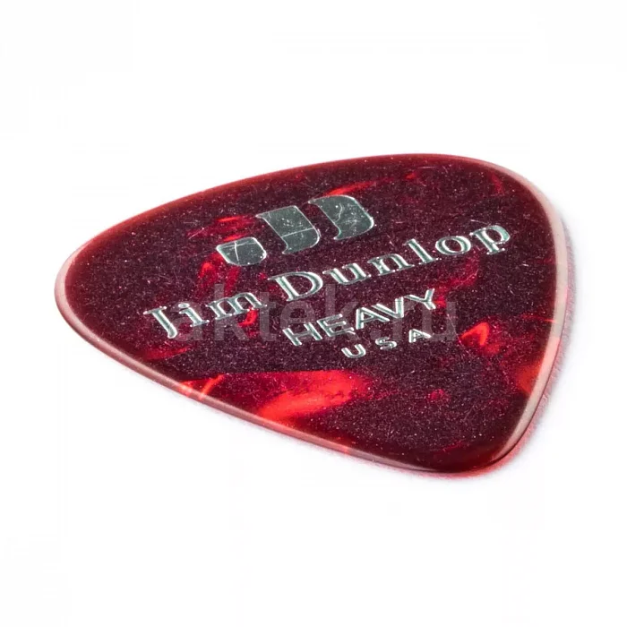 Dunlop 483P09HV Celluloid Red Pearloid Heavy медиаторы, целлулоид, 12 шт 2