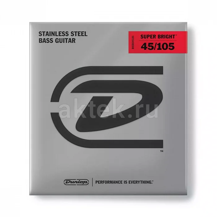 Dunlop DBSBS45105 Super Bright Steel струны для бас-гитары, 45-105