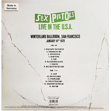 Виниловая пластинка SEX PISTOLS - LIVE IN THE USA 1978 SAN FRANCISCO 180 GRAM BLUE VINYL 12" 2
