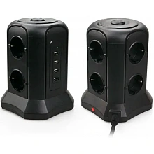 Сетевой фильтр Tessan TP-VB4U6E black 2