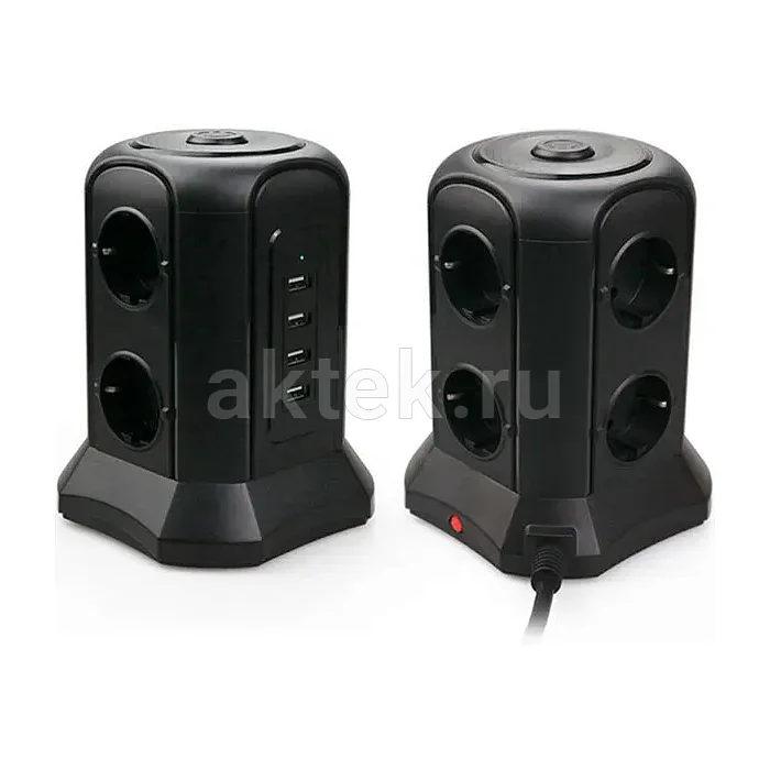 Сетевой фильтр Tessan TP-VB4U6E black 2