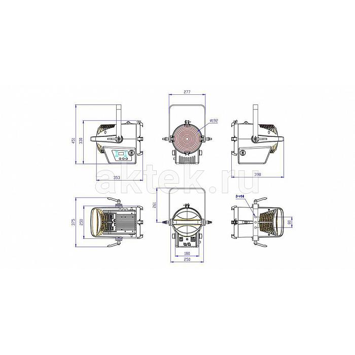 SILVER STAR SS826XH FREZNO 250 HEX прожектор френеля RGBALC 3