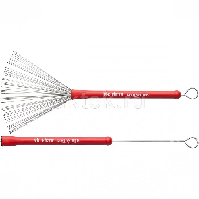 Vic Firth LW Live Wires барабанные щётки, металлическая щетина 4