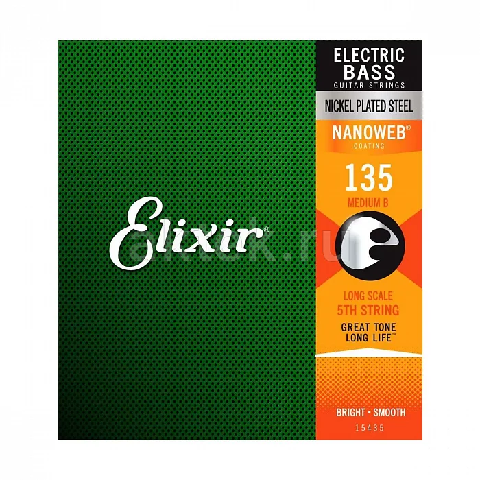 Elixir 15435 NanoWeb отдельная струна для бас-гитары, 135L