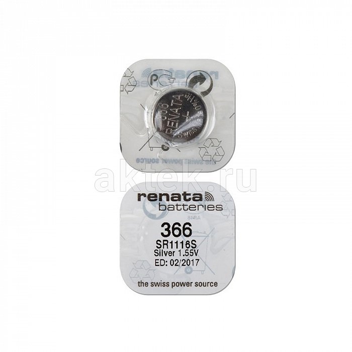 Часовая батарейка RENATA SR1116S 366 3