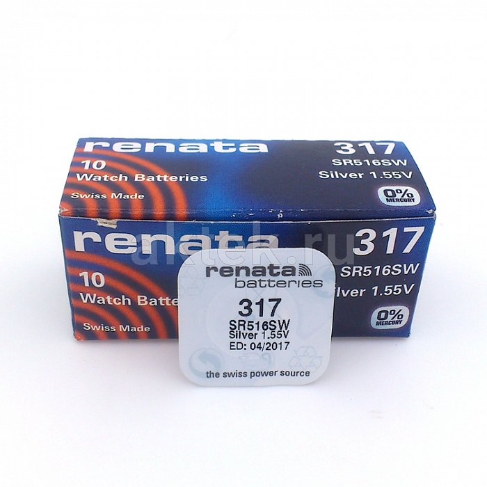 Батарейка для часов RENATA SR516SW 317 2