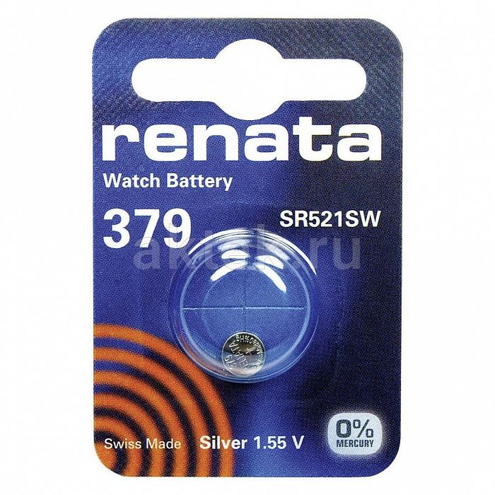 Часовая батарейка RENATA SR521SW 379 4