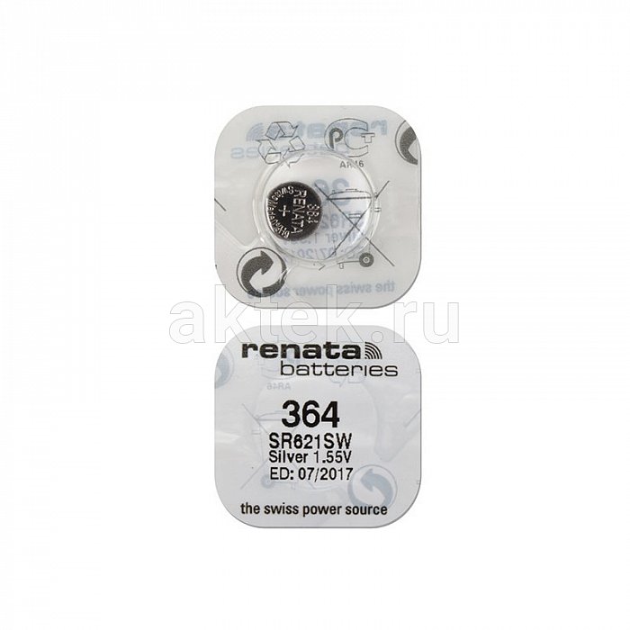 Часовая батарейка RENATA SR621SW 364 3