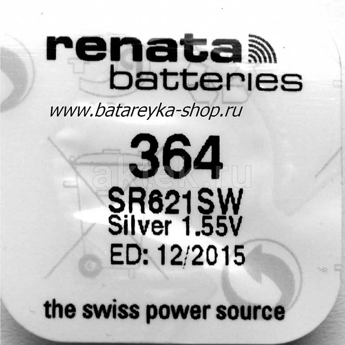 Часовая батарейка RENATA SR621SW 364 5