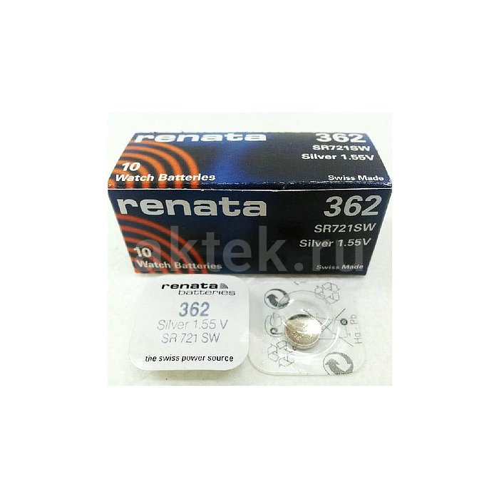 Часовая батарейка RENATA SR721SW 362 4