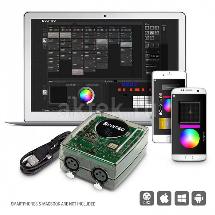 Cameo DVC PRO USB-C–DMX-интерфейс 1024 каналов с автономной памятью