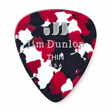 Dunlop 483P06TH Celluloid Confetti Thin 12Pack медиаторы, целлулоид, 12 шт