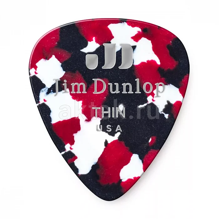 Dunlop 483P06TH Celluloid Confetti Thin 12Pack медиаторы, целлулоид, 12 шт
