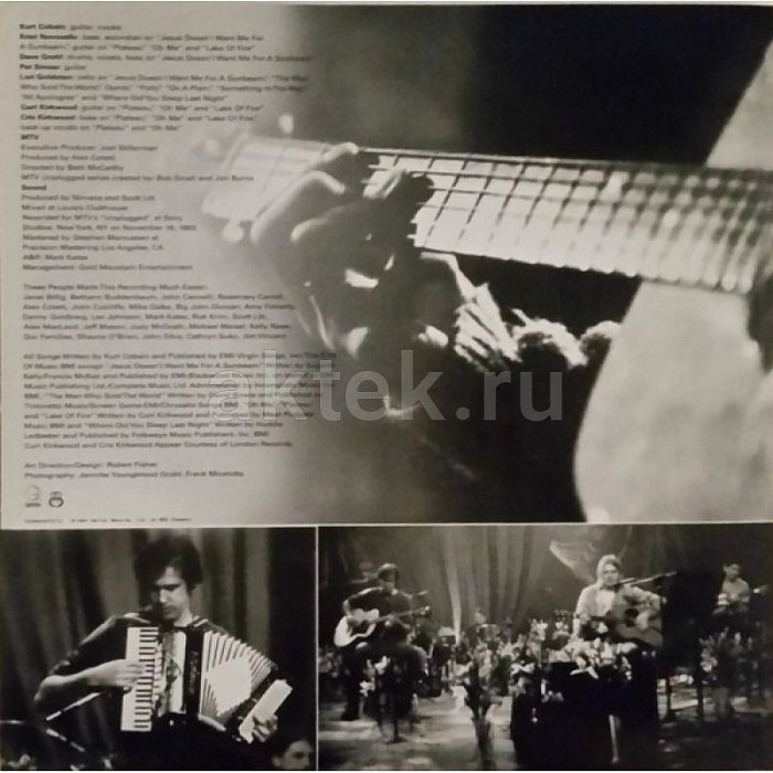 Виниловая пластинка NIRVANA - MTV UNPLUGGED IN NEW YORK 180 GRAM BLACK VINYL 12" 2