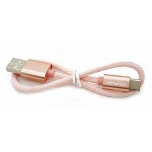 Кабель Type-C USB AWEI CL-85 30cm розовый
