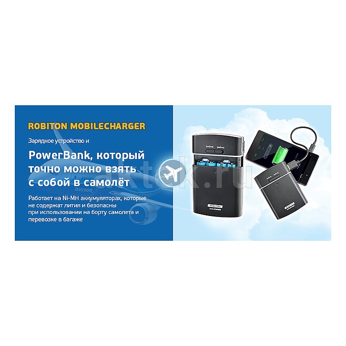 Повербанк от батареек и аккумуляторов ROBITON MobileCharger 6