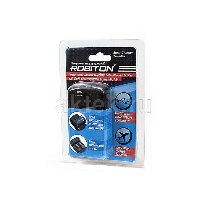 USB зарядка ROBITON SmartCharger Traveller BL1 2