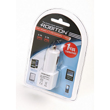 Блок питания ROBITON TWINUSB2100/Auto с 2 USB входом