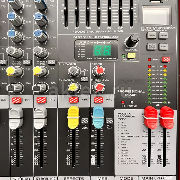 ROSS MFX162 аналоговый микшер, 16 каналов, Bluetooth 5