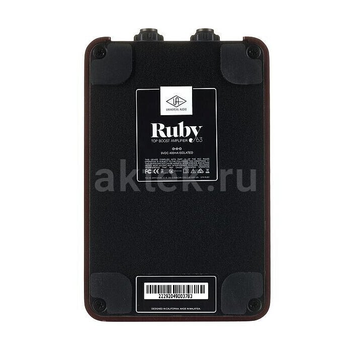 Педаль эффектов предусилителя UNIVERSAL AUDIO UAFX Ruby '63 Top Boost Amplifier 9