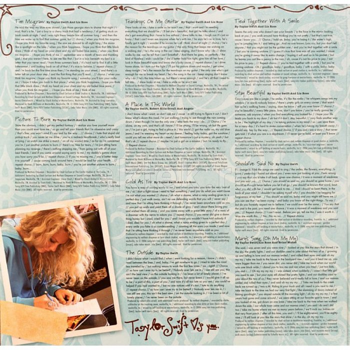 Виниловая пластинка TAYLOR SWIFT - TAYLOR SWIFT 180 GRAM BLACK VINYL 12" 2