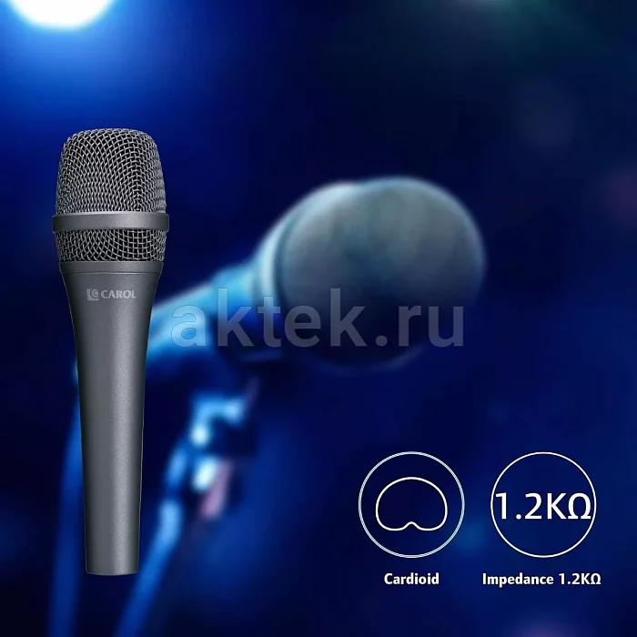 Carol AC-910 динамический вокальный микрофон, кардиоида, 50 Гц–15 кГц, AHNC 4