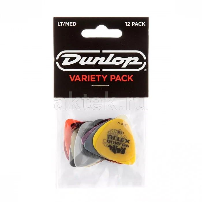 Dunlop PVP101 Variety 12Pack медиаторы, tortex, средние, 12 шт