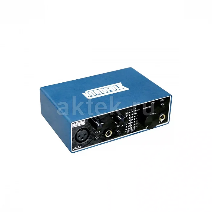Nordfolk AU24 USB-аудиоинтерфейс, 24 бит/192 кГц, фантом 48 В