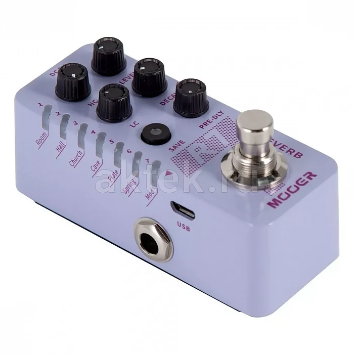Mooer R7 Reverb цифровая педаль реверберации, семь алгоритмов 2