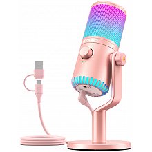 Maono DM30RGB (pink), конденсаторный USB микрофон, 24bit/48kHz