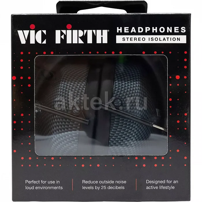 Vic Firth SIH3 изолирующие мониторные наушники для барабанщиков, −25 дБ 5